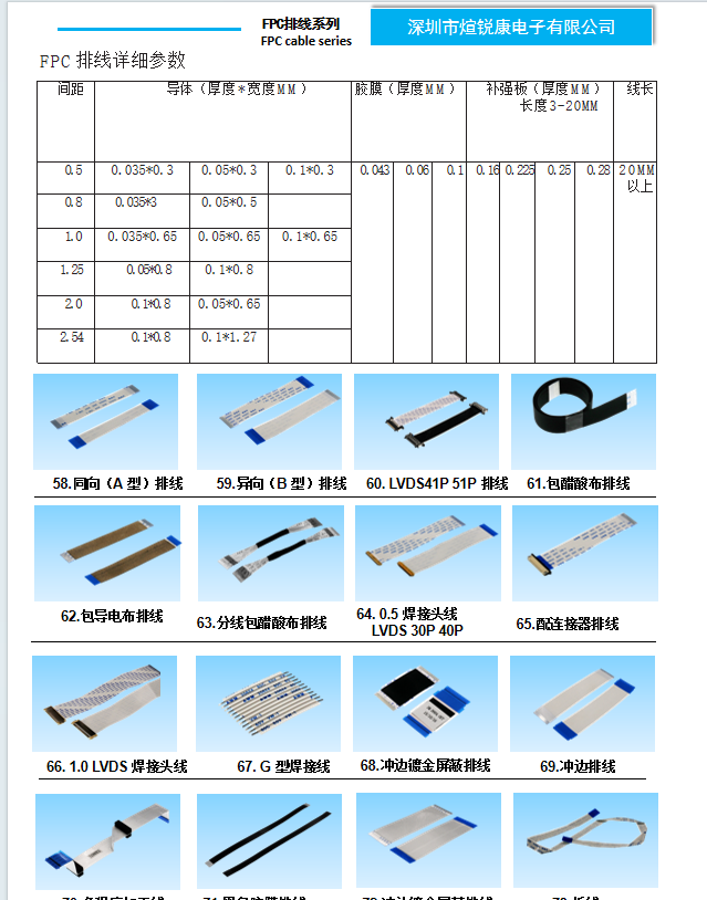 FFC排線系列