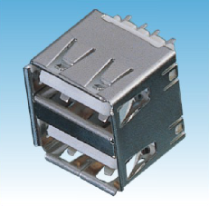 366. 產(chǎn)品名稱: USB A Type母座 180度 雙層 焊線式 