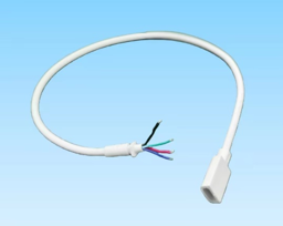 504. 產(chǎn)品名稱：2.54*4P圓針/UL2464 4C白色/電池包內(nèi)部連接線/線束定制加工
