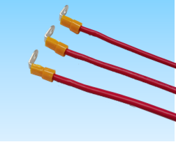 435. 產(chǎn)品名稱：定制光伏逆變器Switch to PCB板PV+/UL3530/12AWG/紅色硅膠線預(yù)絕緣M4 90°O型端子