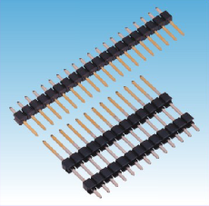 198. 產(chǎn)品名稱: 2.54mm 排針 單排180度單塑/多塑