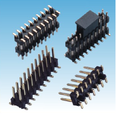 208. 產品名稱: 2.54mm 排針 雙排 SMT（帶柱/夾持蓋）