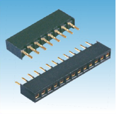 217. 產(chǎn)品名稱: 2.54mm 排母 單排 180度 四面包 上插型