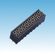 236. 產(chǎn)品名稱: 2.54mm 排母 雙排 180度 四面包 上插型