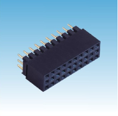 247. 產(chǎn)品名稱: 2.54mm 排母 三排 180度 Y端 加塑膠