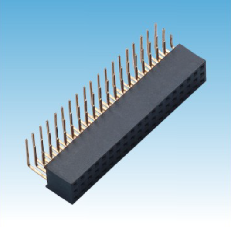 248. 產(chǎn)品名稱: 2.54mm 排母 三排 90度 Y端 